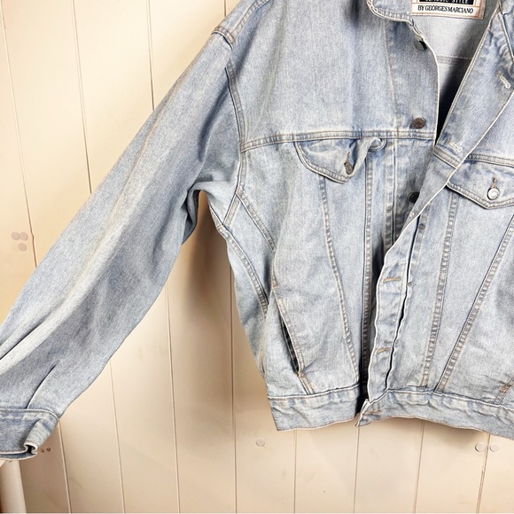 GUESS USA CLASSIC STYLE by George Marciano Green Label Light Wash Jean Jacket XL - Picture 5 of 14